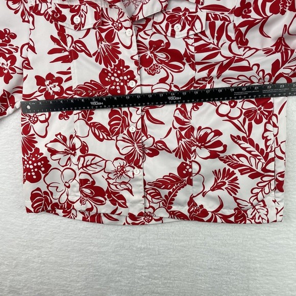 Allison Lane Women's Size "2X" Hawaiian Floral Long Sleeve Shirt - Picture 10 of 10
